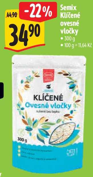 Semix Klíčené ovesné vločky, 300 g