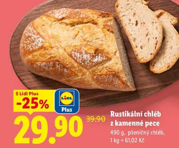 Rustikální chléb z kamenné pece, 490 g
