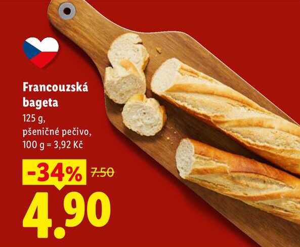 Francouzská bageta, 125 g
