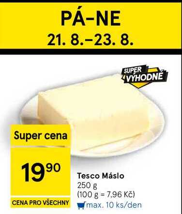 Tesco Máslo, 250 g