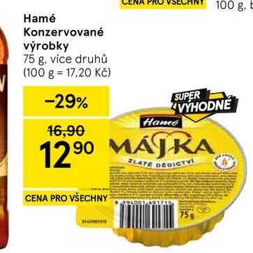 Hamé Konzervované výrobky, 75 g
