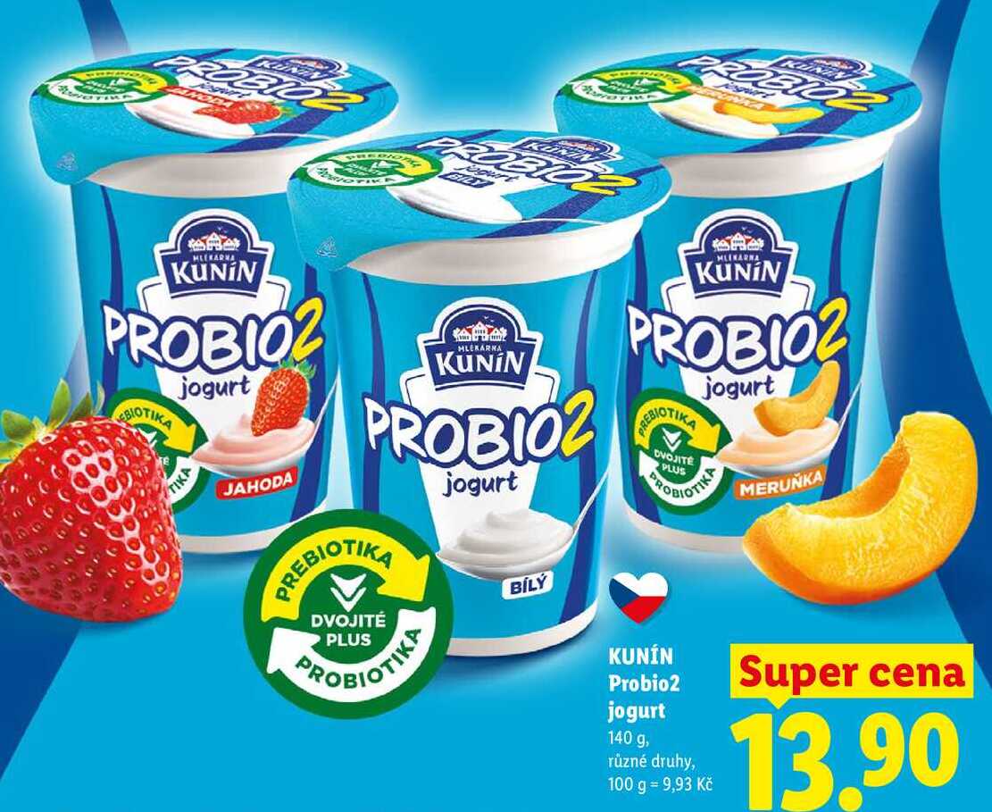 KUNÍN Probio2 jogurt, 140 g