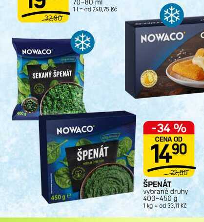 ŠPENÁT vybrané druhy 400-450 g