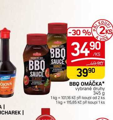 BBQ OMÁČKA* vybrané druhy 345 g