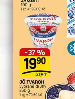 JČ TVAROH vybrané druhy 250 g 