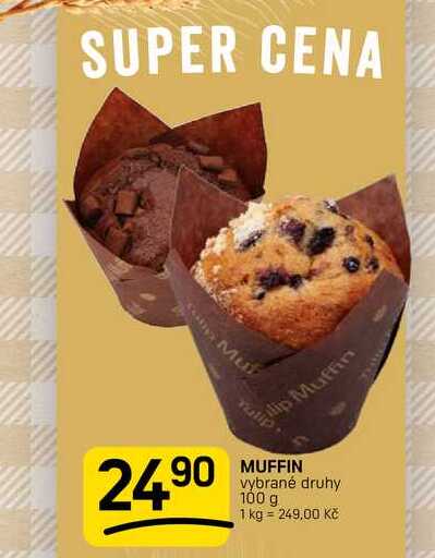 MUFFIN vybrané druhy 100 g
