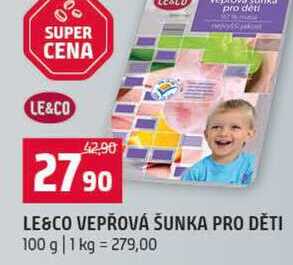 LESCO VEPŘOVÁ ŠUNKA PRO DĚTI 100 g