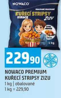 NOWACO PREMIUM KUŘECÍ STRIPSY ZIZU 1 kg obalované