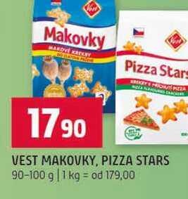 VEST MAKOVKY, PIZZA STARS 90-100 g