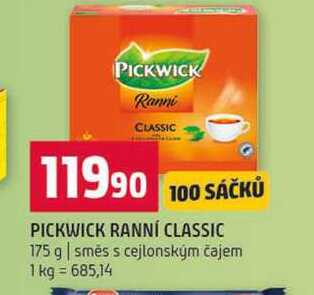 PICKWICK RANNÍ CLASSIC 175 g směs s cejlonským čajem