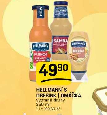 HELLMANN'S DRESINK | OMÁČKA vybrané druhy 250 ml