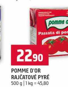 POMME D'OR RAJČATOVÉ PYRÉ 500 g 