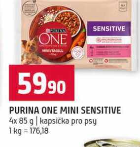 PURINA ONE MINI SENSITIVE 4x 85 g kapsička pro psy