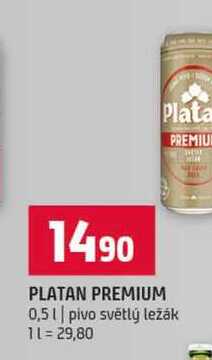 PLATAN PREMIUM 0,5l pivo světlý ležák 