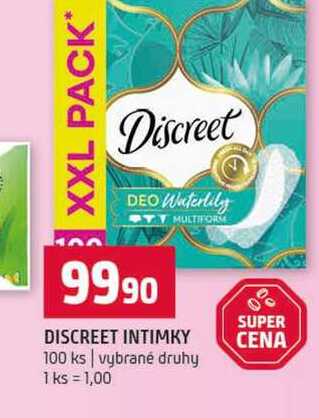 DISCREET INTIMKY 100 ks vybrané druhy