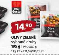 OLIVY ZELENÉ vybrané druhy 195 g
