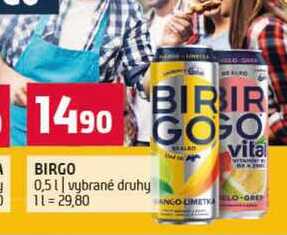 BIRGO 0,5l vybrané druhy