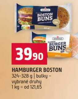HAMBURGER BOSTON 324-328 g bulky vybrané druhy