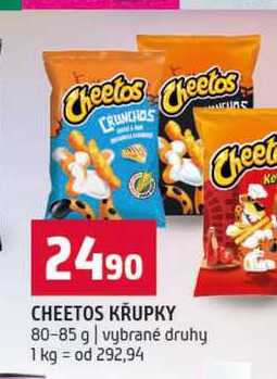CHEETOS KRUPKY 80-85 g vybrané druhy