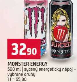 MONSTER ENERGY 500 ml sycený energetický nápoj vybrané druhy