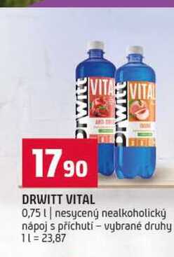 DRWITT VITAL 0,75l nesycený nealkoholický nápoj s příchutí vybrané druhy