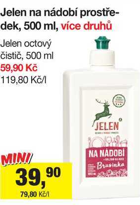 Jelen na nádobí prostředek, 500 ml, více druhů