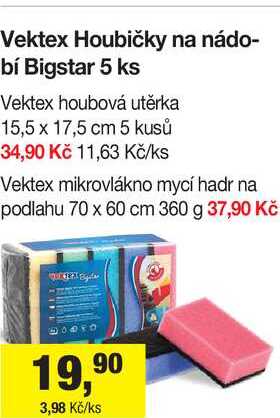 Vektex Houbičky na nádobí Bigstar 5 ks