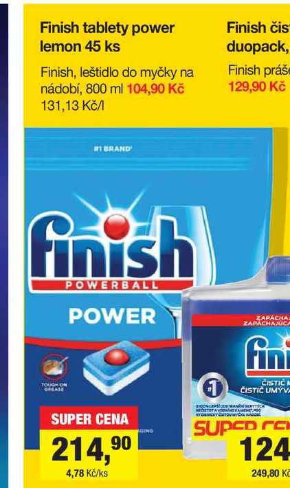 Finish tablety power lemon 45 ks