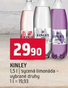 KINLEY 1,5l sycená limonáda vybrané druhy