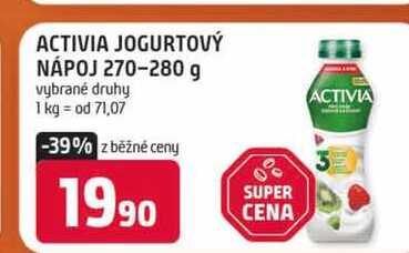 ACTIVIA JOGURTOVÝ NÁPOJ 270-280 g vybrané druhy 