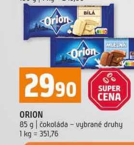 ORION 85 g čokoláda vybrané druhy