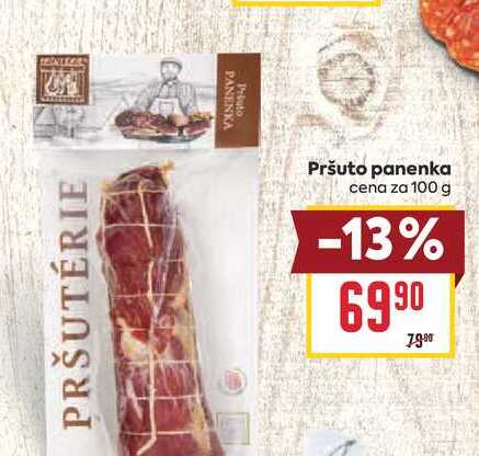Pršuto panenka cena za 100 g