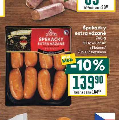Špekáčky extra vázané 740 g