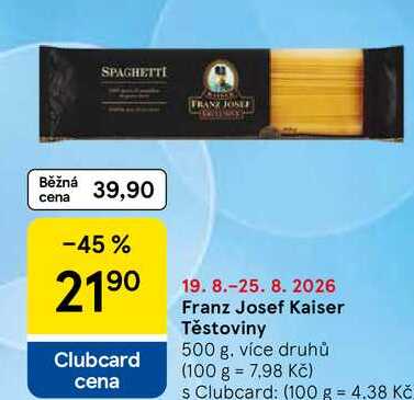 Franz Josef Kaiser Těstoviny, 500 g