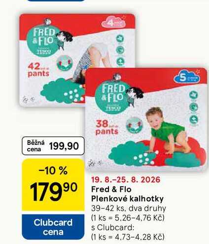 Fred & Flo Plenkové kalhotky, 39-42 ks, dva druhy