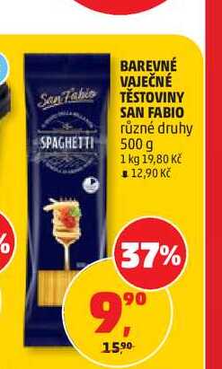 BAREVNÉ VAJEČNÉ TĚSTOVINY SAN FABIO různé druhy 500 g