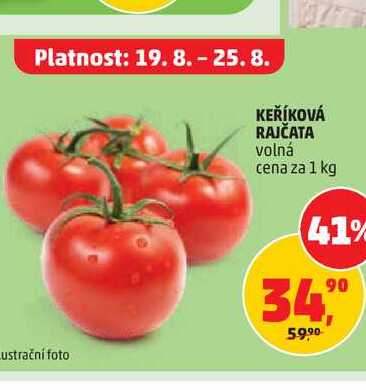 KEŘÍKOVÁ RAJČATA volná cena za 1 kg