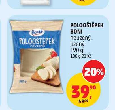 POLOOŠTĚPEK BONI neuzený, uzený 190 g