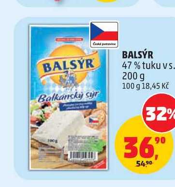 BALSÝR 47% tuku vs. 200 g