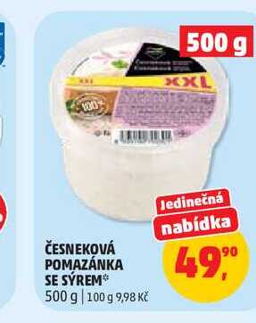ČESNEKOVÁ POMAZÁNKA SE SÝREM* 500 g