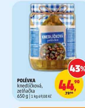 POLÉVKA knedlíčková, zelňačka 650 g
