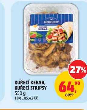 KUŘECÍ KEBAB, KUŘECÍ STRIPSY 350 g