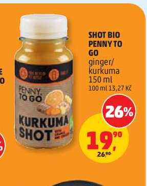 SHOT BIO PENNY TO GO ginger/ kurkuma 150 ml