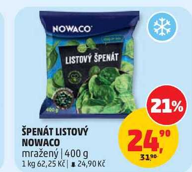 ŠPENÁT LISTOVÝ NOWACO mražený 400 g