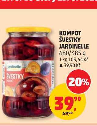 KOMPOT ŠVESTKY JARDINELLE 680/385 g