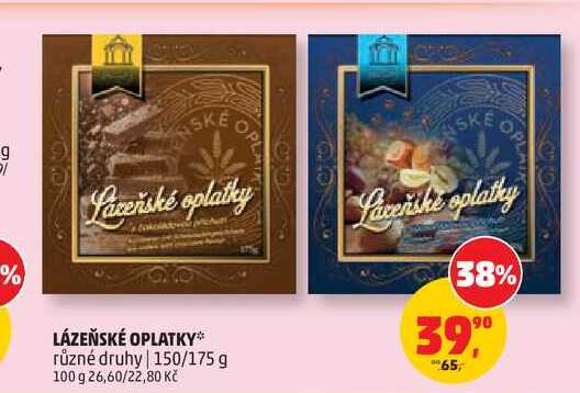 LÁZEŇSKÉ OPLATKY* různé druhy 150/175 g