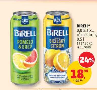BIRELL 0,5l, plech