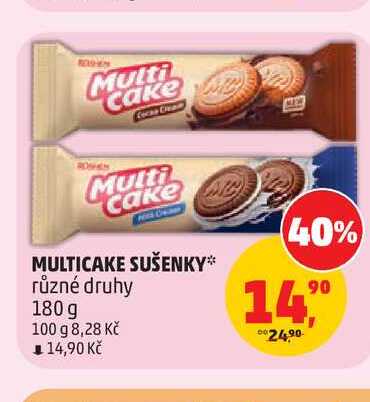 MULTICAKE SUŠENKY* různé druhy 180 g 