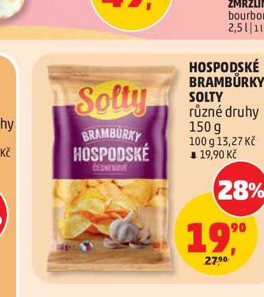 HOSPODSKÉ BRAMBŮRKY SOLTY různé druhy 150 g