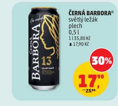 ČERNÁ BARBORA* světlý ležák plech 0,5l
